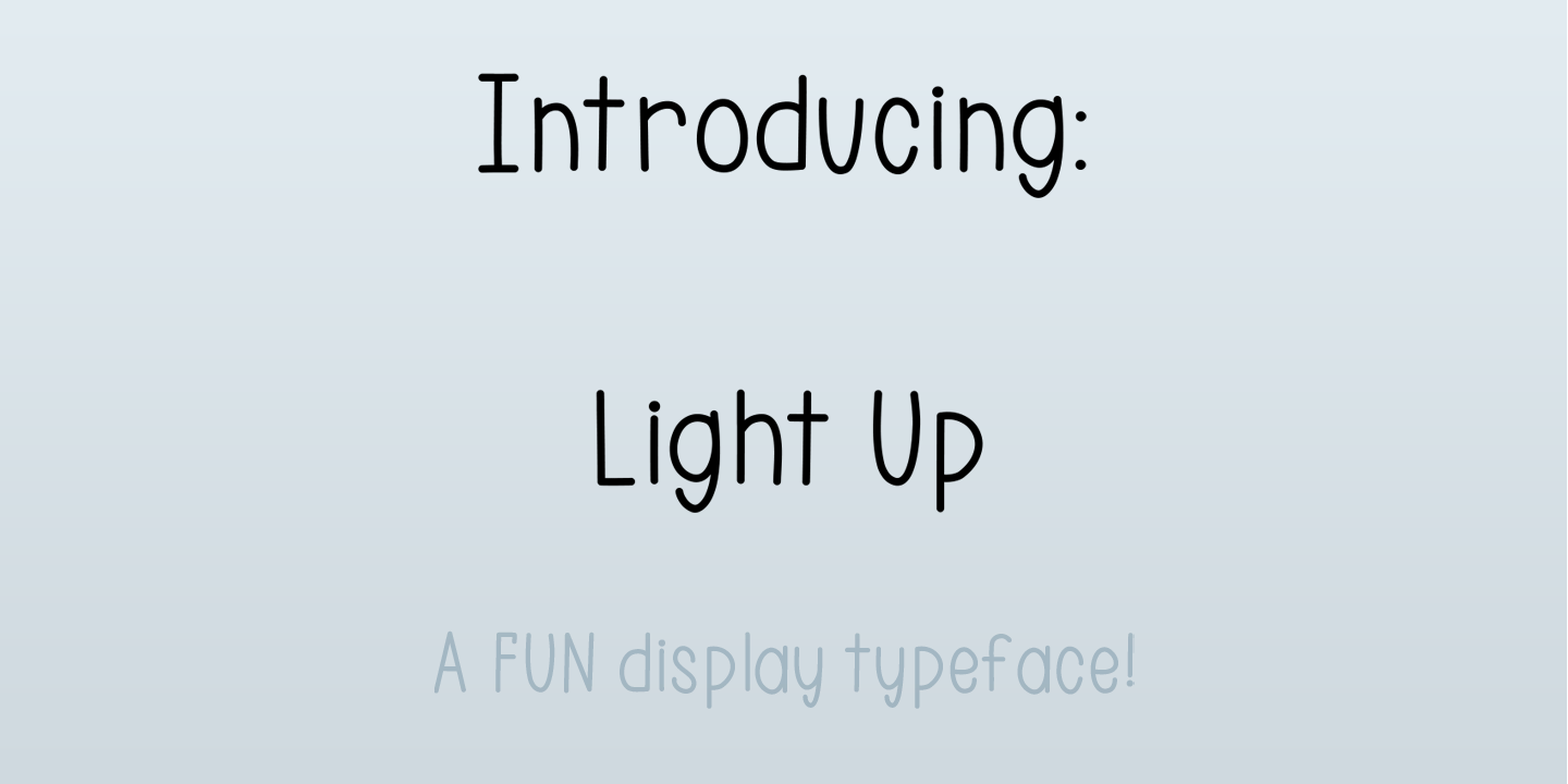 Beispiel einer Light Up-Schriftart